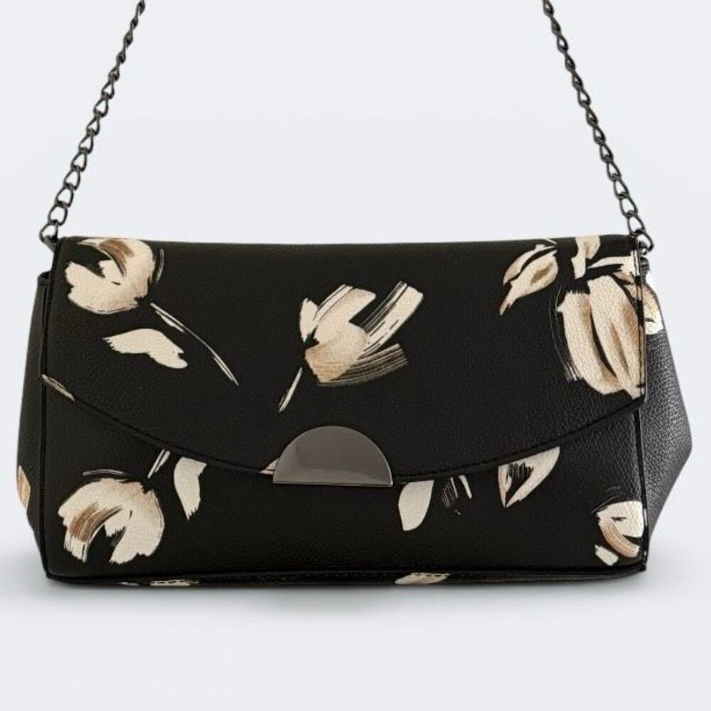 a new day Black Convertible Crossbody Clutch Handbag